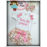 Kit Calcinha Body Dia Dos Pais Menina Bloguerinha E Tiara