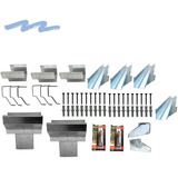 Kit Calha Telhado Beiral 8 Metros Galvanizada - 42pçs Quad