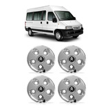 Kit Calota Jumper Centro Roda Aro 16 Cromada C/ Emblema 4 Un