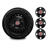 Kit Calotinha Central 4x100 Preta Fiat Palio Aro 13 14 15