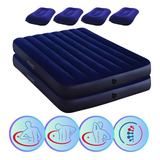 Kit Cama Inflável 2 Casal 4 Travesseiro Macio Multiuso Intex