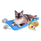 Kit Cama Suspensa De Janela Para Felinos + Brinquedo Ratinho