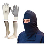 Kit Camara Fria Luva Therma Grip Touca Meia 