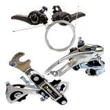 Kit Cambio Bike Dianteiro Traseiro Gancheira Alavanca 18v Wg