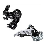 Kit Câmbio Dianteiro E Traseiro Shimano Tourney 3 X 6/7/8v 