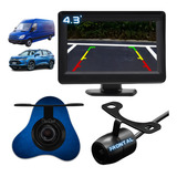 Kit Camera Dianteira Frontal Tela Monitor Lcd 4.3 Automotiva