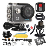 Kit Câmera Eken H9r 4k Wifi Prova D'água Controle + Brindes
