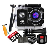 Kit Câmera Sport 4k Wifi Hd + Carregador + 2 Baterias + 32gb