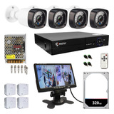 Kit Cameras De Segurança Residencial Hd Com Monitor 7 Pol. 