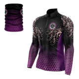 Kit Camisa De Pesca + Buff Bandana Pesca Com Proteção Uv50