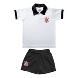 Kit Camisa Polo E Shorts Infantil Corinthians