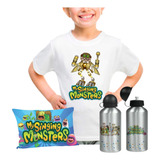 Kit Camiseta + Almofada 20x30 + Squeeze My Singing Monsters