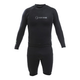 Kit Camiseta Bermuda Neoprene Esporte Aquático Surf Prancha
