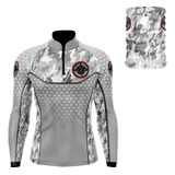 Kit Camiseta + Buff Bandana Camuflado 03 Com Proteção Uv50