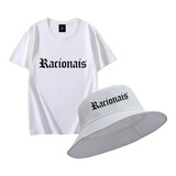 Kit Camiseta Chapéu Bucket Hat Racionais Mc's Rapper Unissex