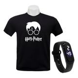 Kit Camiseta Harry Potter + Relógio