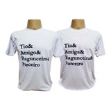Kit Camisetas Brancas Personalizada Definição Tio E Tia