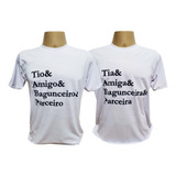 Kit Camisetas Brancas Personalizada Definição Tio E Tia