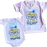 Kit Camisetas Mãe E Filho Meu Primeiro Dia Das Mães