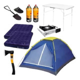 Kit Camping Barraca Iglu 4 C/fogareiro + 2 Colchão Casal