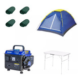 Kit Camping Barraca Iglu 4 Mor + Acessósio E Gerador Tekna