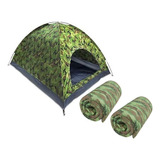 Kit Camping Barraca Para 3 Pessoas +2 Colchonetes Solteiro