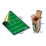 Kit Campo Futebol P/ Jogo Botão Em Cartão Duplex + 4 Times