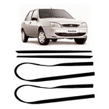 Kit Canaleta Vidro Porta Dianteira Fiesta Street C/pestana