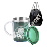 Kit Caneca Térmica Oficial Palmeiras + 1 Mochila Saco