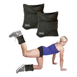 Kit Caneleira Peso Tornozeleira 3kg Fitness