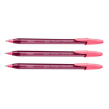 Kit Caneta Bic Cristal Fashion Rosa