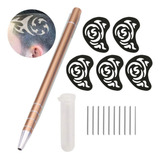 Kit Caneta Capilar Tebori Desenho + Lâminas + Moldes Design