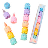 Kit Caneta Marca Texto Polvo Polvinho Mini Fofinho Colorido