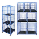 Kit Canil Gaiola Modular 7 Lugares E Canil 3 Lugares Pet