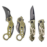 Kit Canivete Karambit Shark Green Invictus + Canivete Squad