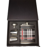 Kit Cantil Porta Bebidas 2 Copos E Funil Cor Xadrez/preto