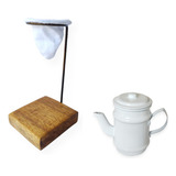 Kit Cantinho Café Mini Coador Individual + Bule Esmaltado