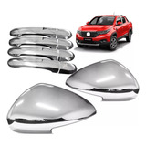 Kit Capa 4 Maçaneta 2 Retrovisor Cromada Nova Strada 21 A 23