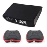 Kit Capa Antipoeira P/ Xbox One + 2 Case Estojo P/ Controle
