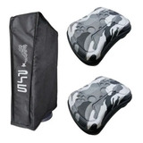 Kit Capa Antipoeira Ps5 (bluray) E 2 Cases P/ Controle Ps5