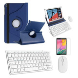 Kit Capa Azul /teclado/mouse/pel Galaxy Tab S5e T725 10.5
