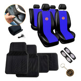 Kit Capa Banco Carro Couro Fiat Jogo Tapetes Volante Brindes