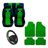 Kit Capa Banco Carro Verde Nylon +tapete Volkswagen Voyage