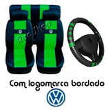 Kit Capa Banco De Carro Fox Gol G3 G4 Polo + Capa Volante