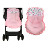 Kit Capa Carrinho E Bebê Conforto Nuvem Chevron Frete Grátis