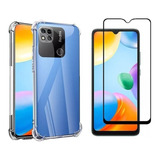 Kit Capa Case Anti Impacto Para Xiaomi Redmi 10c + Pelicula