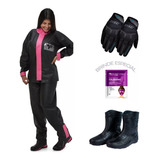 Kit Capa Chuva Feminina Luva Neoprene