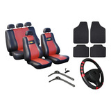 Kit Capa Couro Banco Carro Tapete Volante Chevrolet Palheta