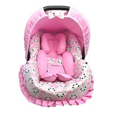 Kit Capa De Bebê Conforto E Redutor - Panda C/ Rosa