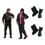 Kit Capa De Chuva Feminina + Masculina + 2 Polainas Piraval